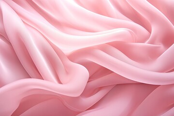 Fototapeta premium Romantic Backdrop: Pink Chiffon Fabric with Soft Wavy Folds - A Dreamy Setting for Love