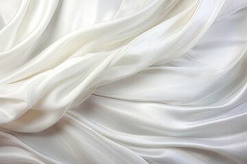 Fototapeta premium White Satin Background: Textural Richness Close-Up- Captivating Image