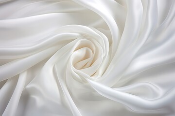 Fototapeta premium The Elegance of Smooth Elegant White Silk as a Wedding Background: A Stunningly Serene Visual for Your Special Day