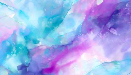 Abstract watercolor paint background by teal color blue and purple with golden liquid fluid texture for background, banner