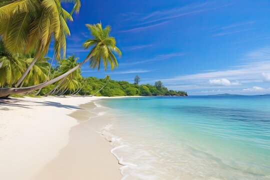 Tropical Paradise Beach: White Sand, Coco Palms - Ultimate Travel Dream