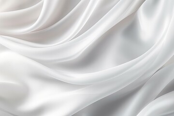White Gray Satin Texture: Panoramic Background with Soft Blur Pattern