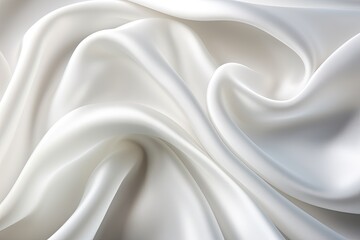 Close-Up of Satin Creating a Sophisticated Background: White Luxury Digital Image
