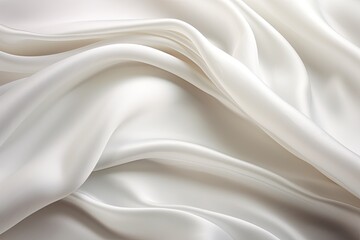 Obraz premium White Whisper: Close-up Satin Fabric - Gentle Background for Stunning Visuals