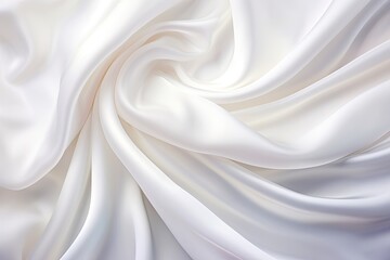 White Whisper: Luxurious Wedding Background of Soft Satin Fabric