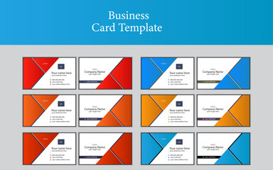 simple business card design template with color variation. vector illustration.