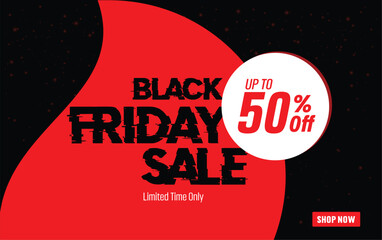 Black Friday Sale banner. Black Friday Social Media Post Design Template. Sale poster of black Friday