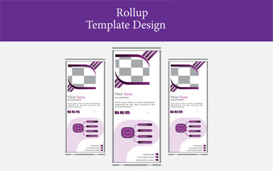 simple rollup banner design template.vector illustration.