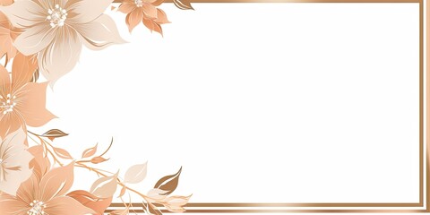 Obraz premium Elegant floral frame. Nature inspired border for invitations cards. Botanical delights. Vintage design for elegant artwork. Flower framed beauty. Illustrative background for seasonal celebrations