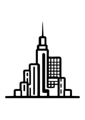 Obraz premium Abstract city building concept. Symbol icon of residential, apartment logo design