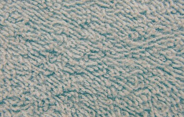 Blue fluffy cloth pattern macro close view