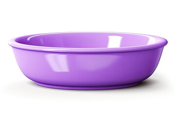A Purple Bowl Standing Out in a Clean, White Background Created With Generative AI Technology