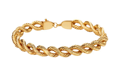 Elegant Chunky Gold Rope Chain Necklace with a Luxurious Touch, Clear Background