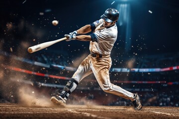 baseball player in action illustration - obrazy, fototapety, plakaty
