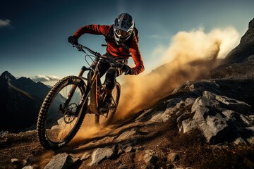 Naklejka premium mountain bike cycling