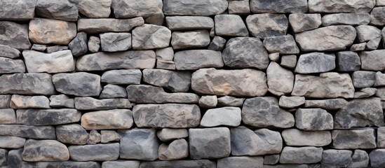 Fototapeta premium Detailed view of a wall made of rocks