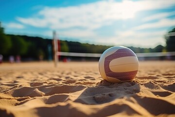beach volleyball ball on sand