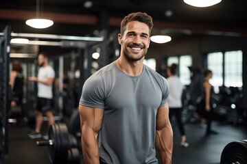 smiling man in fitness