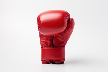 red boxing glove isolated on white