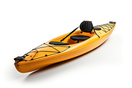 yellow kayak on white