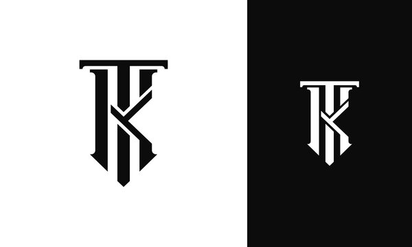 TK Letter mark Monogram Initial Logo Design Vector Template