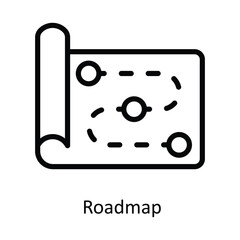 Roadmap  vector  outline Design illustration. Symbol on White background EPS 10 File 