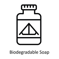 Biodegradable soap  vector  outline Design illustration. Symbol on White background EPS 10 File 