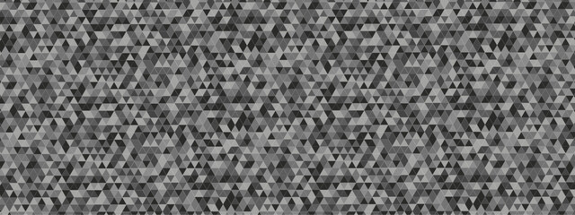Abstract triangle Black and white Low poly abstract seamless closeup material small wall black background. surface paper vector illustration grid triangle metal tile and mosaic background.