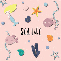 Sea life cliparts