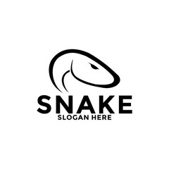 snake head line art logo vector icon design template
