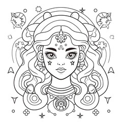 girl coloring page