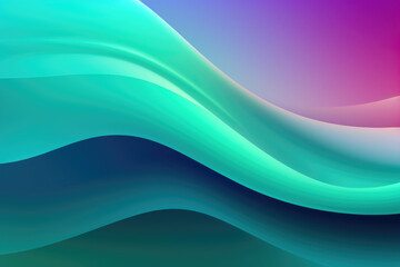 green and purple waves minimalist abstract background