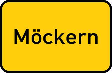 Fototapeta premium City sign of Möckern - Ortsschild von Möckern
