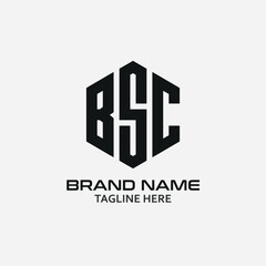 Obraz premium Letter BSC professional logo design concept. Vector Template logo