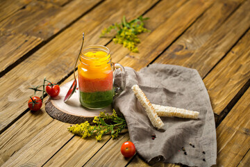 still life with delicious and healthy organic food