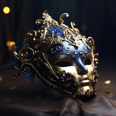 Luxury Carnival Venetian mask ,Generative Ai