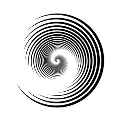 Abstract image of a circle twisted inwards