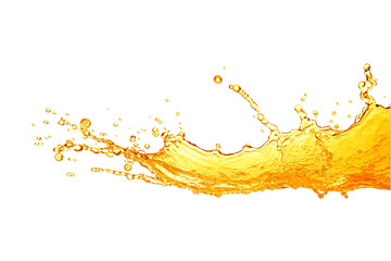 Orange juice splash isolated on a transparent background, juice splash Mango, pineapple, papaya. Generative AI