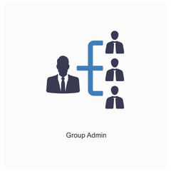 group admin and business icon concept
