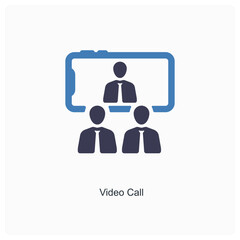 video call and call icon concept