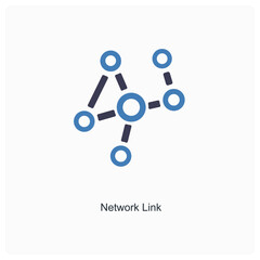 network link and connection icon concept