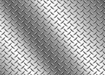 Foto op Plexiglas Stainless steel texture metallic, diamond pattern metal sheet texture background. © Cobalt