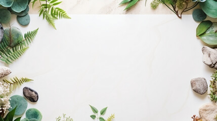 Flat lay of beautiful nature concept