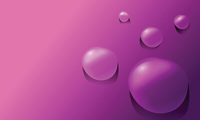 Realistic water drop background in purple color