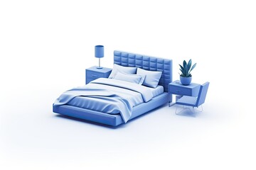 3d Bedroom Isolated Background