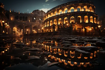 Keuken foto achterwand Colosseum Golden Collosseum