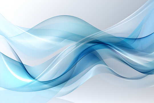 Abstract background with smooth fractal waves on white background © Idea Code