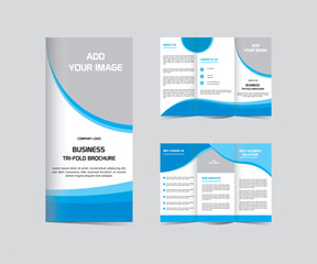Vector business trifold brochure design editable and resizable