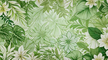  Fresh Green Floral Wallpaper: AI Generated © Moinul
