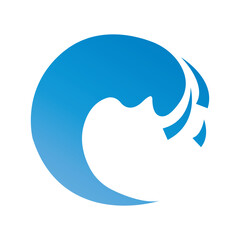 Naklejka premium wave icon vector